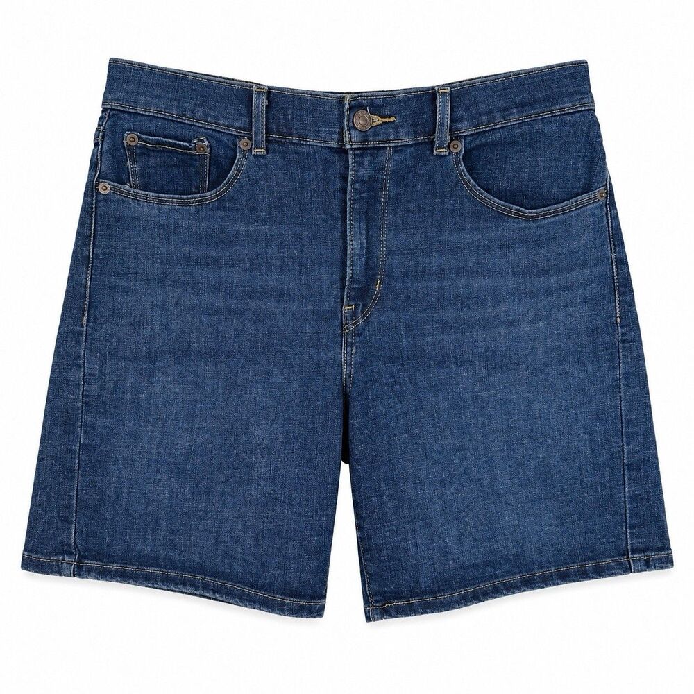 Levi’s Classic Denim Shorts Women Size 28 Blue Mid Rise 5 Pocket Bermuda Street